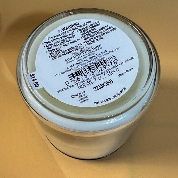 Bath and Body Works Candle Sun Drenched Linen Candle 1 wick candle NWT - Picture 2 of 2